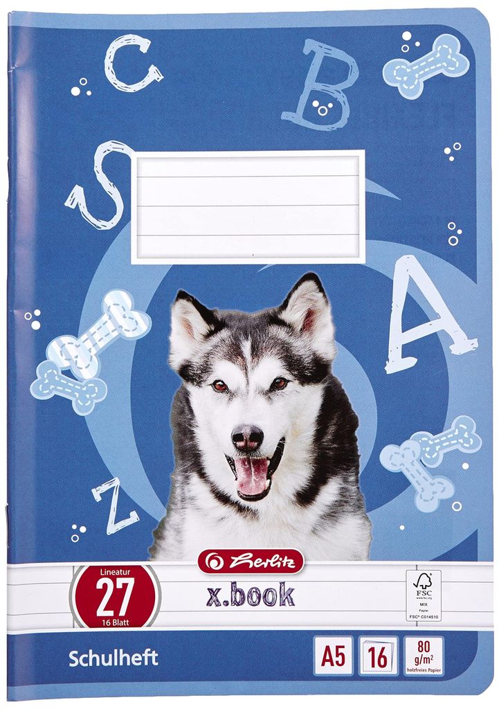 Cahier d'écolier A5 16 feuilles linéature 27Mix paquet de Image du produit 