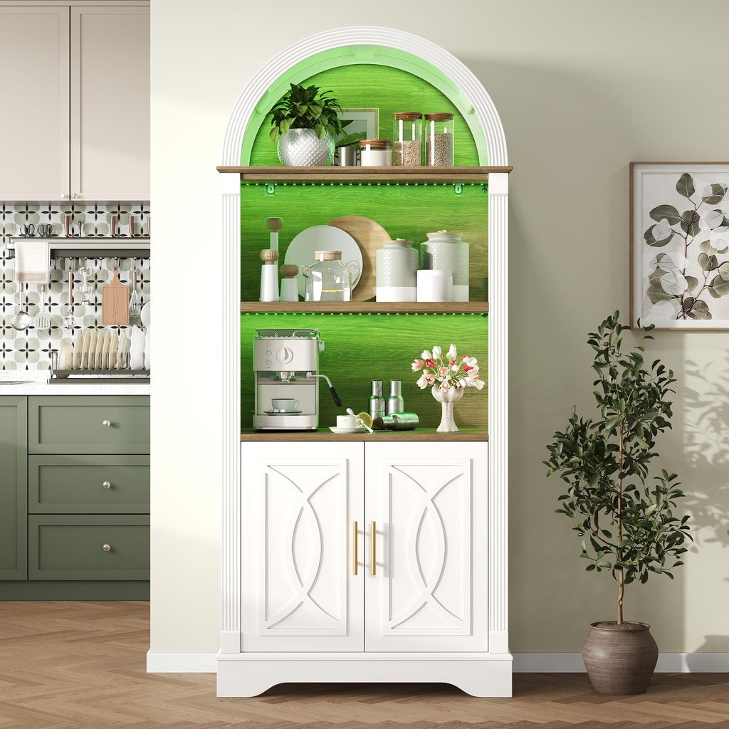 Armoire de cuisine Flieks avec étagères réglables et Image du produit 