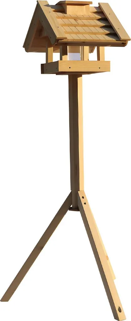 Mangeoire Oiseaux sur Pied SALLY Nobby en Bois Marron 60 x 60 x 131 cm