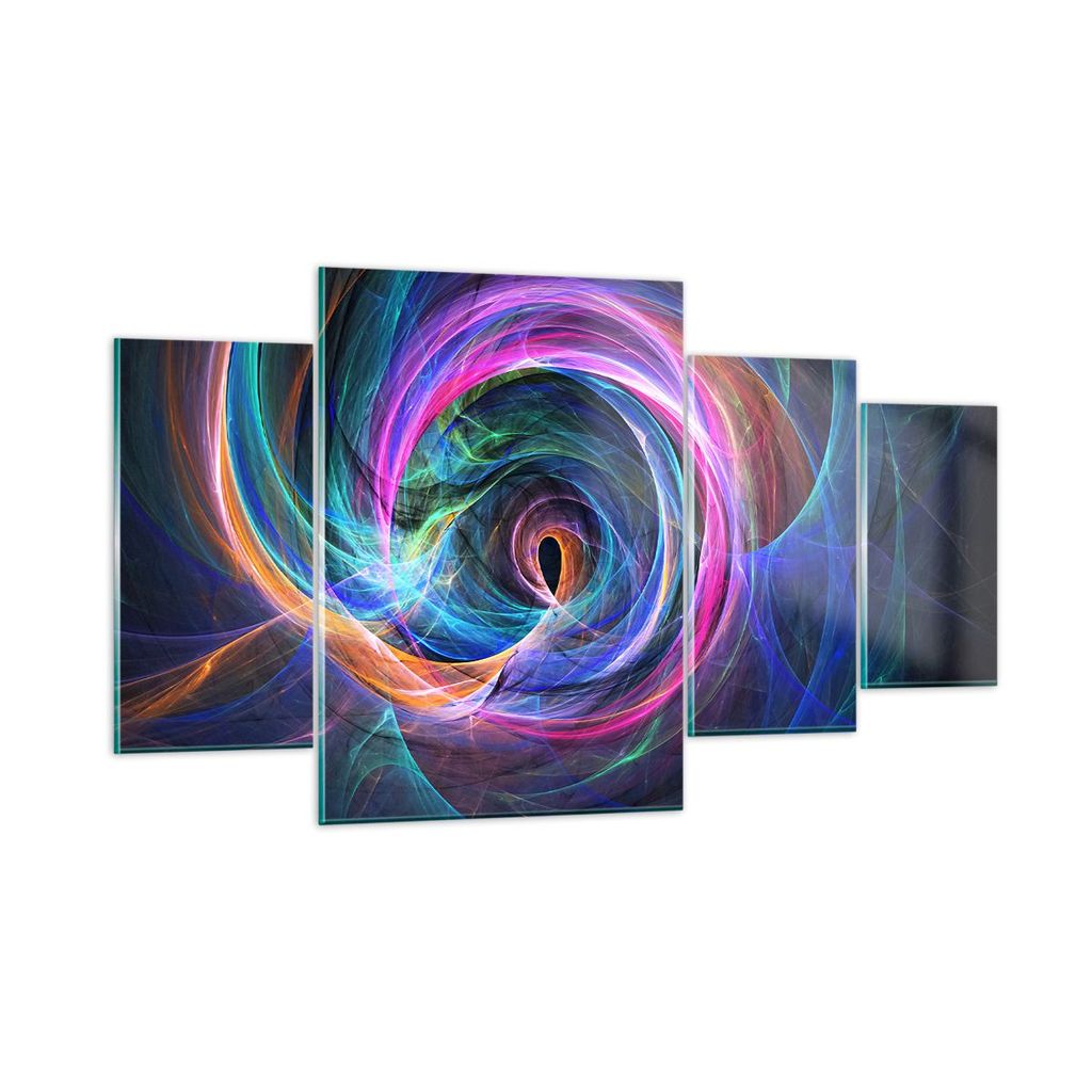 Bilder auf glas - Abstraktion modern - 160x90cm - Glasbilder - Wandbilder - Kunstdruck - zum Aufhängen bereit - Wanddekoration aus Glas - Glas Bil...