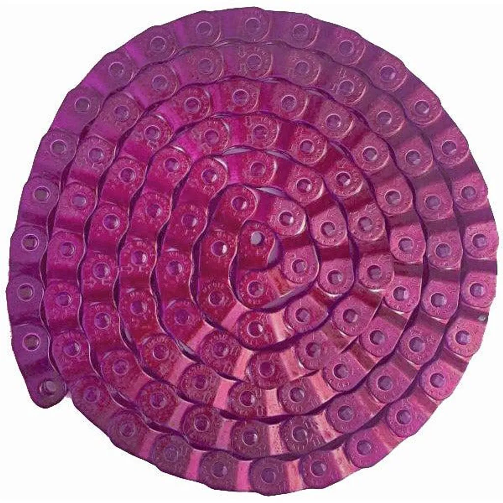 Chaîne de vélo monovitesse Shimano MK-918 pas de 1/2 x 1/8 magenta