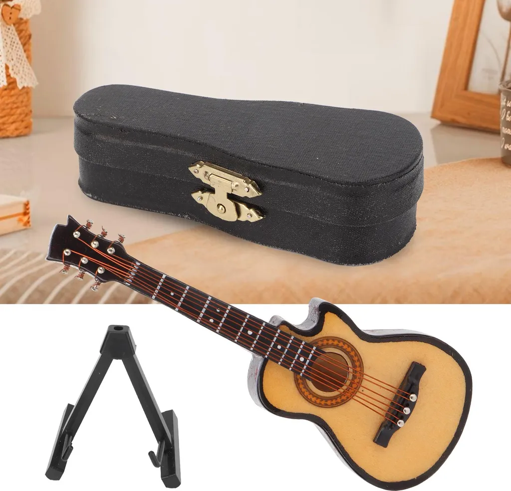 Mini Chitarra Classica Legno 15cm - Modello Decorativo Per