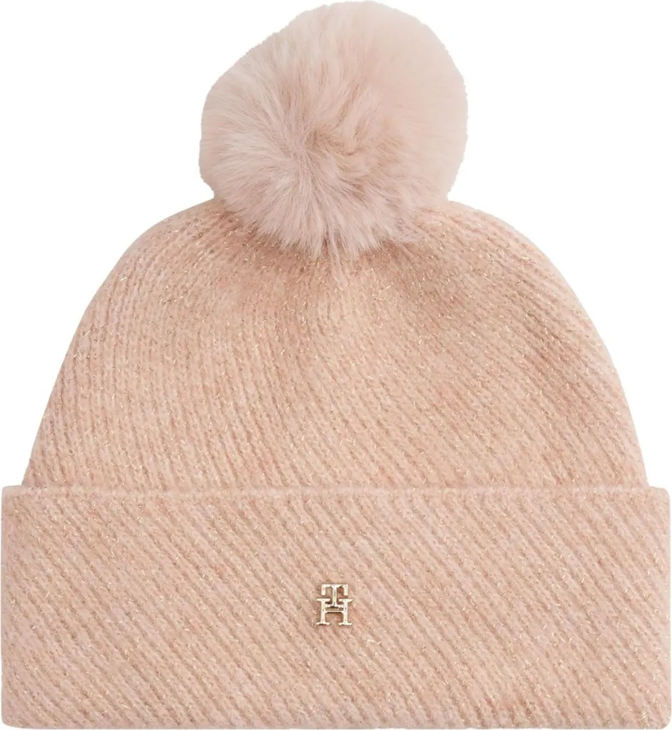 Bonnet Tommy Hilfiger avec Revers et Logo Brodé - Douceur et Chaleur