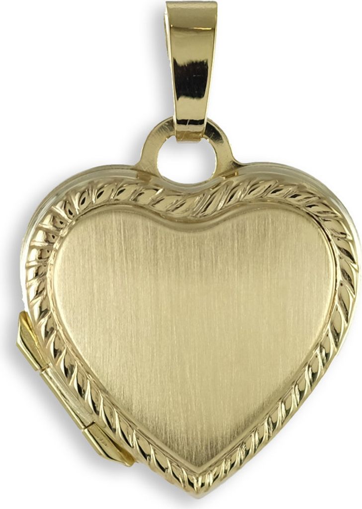 Anhänger Medaillon als Herz echt Gold 333 (8 kt)