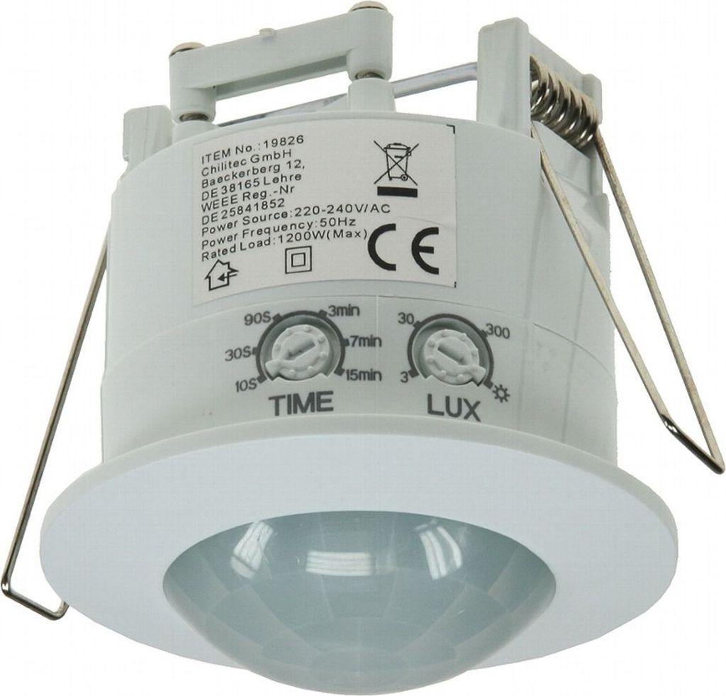 Rilevatore di movimento da incasso a soffitto ChiliTec Immagine del prodotto 