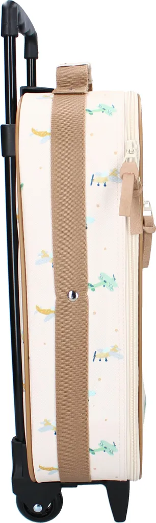 Trolley Vadobag Beige avec Imprimés Avion - Valise Légère à Roulettes