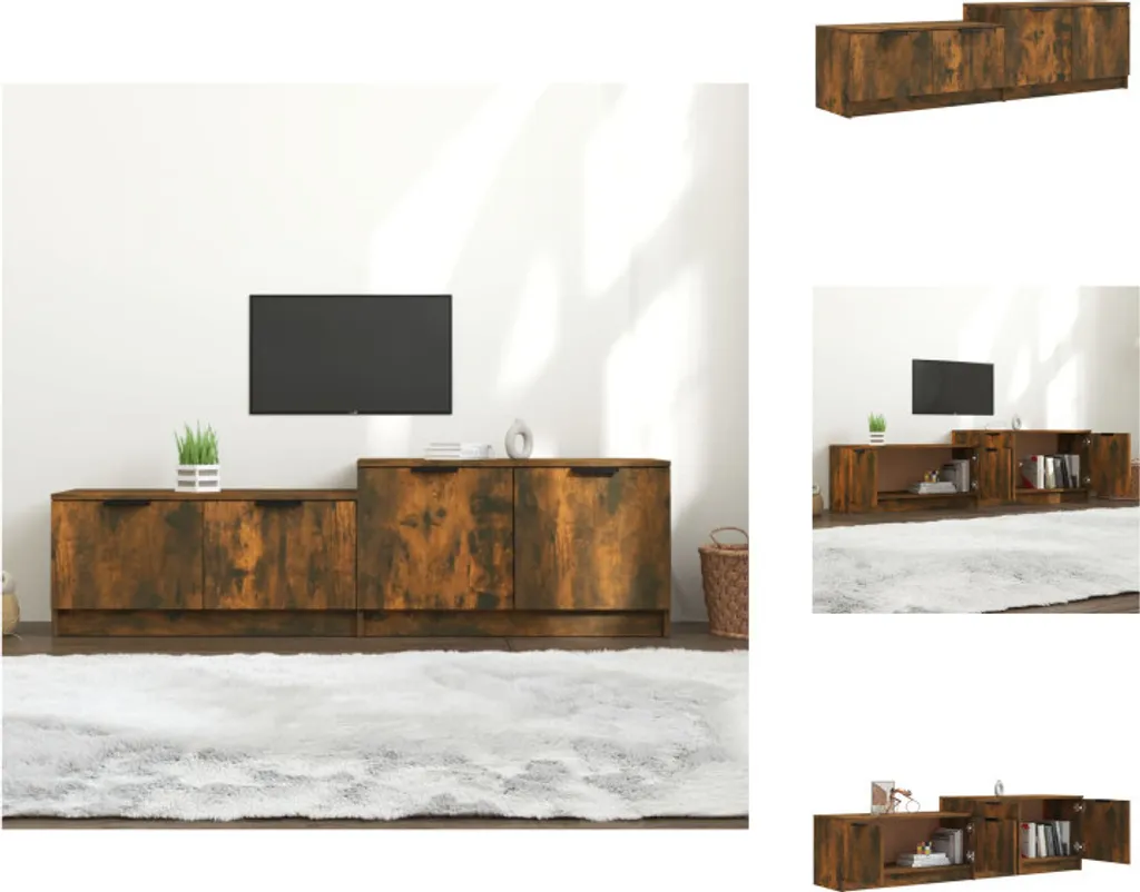 vidaXL Mobile TV Rovere Fumé 158,5 cm - Arredo Soggiorno Accogliente