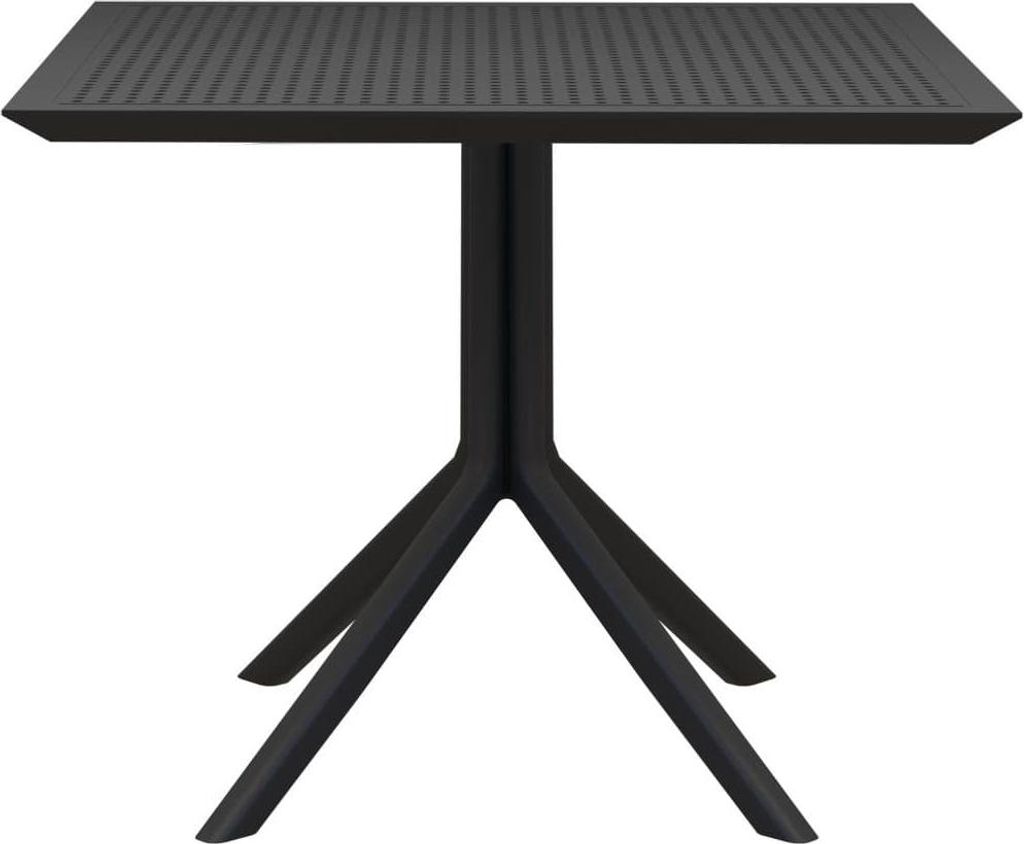 Tisch 80x80cm - Bisto-Tisch - Witterungsbeständiges Polypropylen, UV-beständig | Farbe: Schwarz