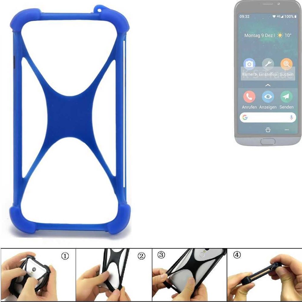 K-S-Trade Handy Hülle kompatibel mit Doro 8050 Silikon Schutzhülle Cover Case Bumper Silikoncase TPU Softcase Schutz Hülle Smartphone Stoßschutz,