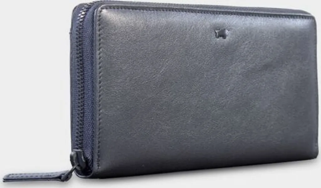 Portefeuille long 18CS ANTHRAZIT en cuir gris avec protection intégrée