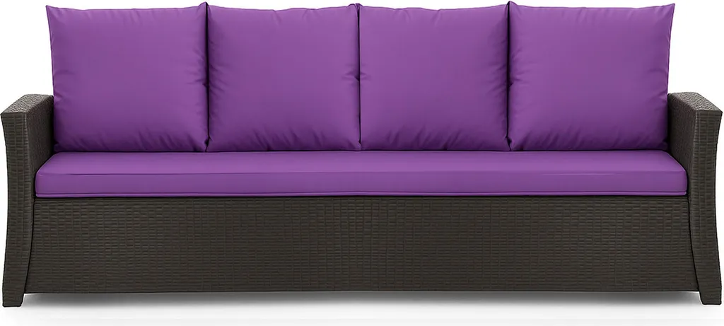 Offerta Set Cuscini Violet per Divano 168x60x7 | Ricambio Rattan - 5