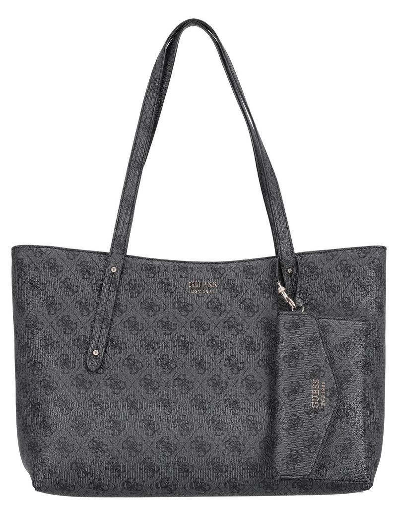 GUESS HWLG9648240 BRENTON TOP ZIP TOTE Woman coal logo Produktbild 