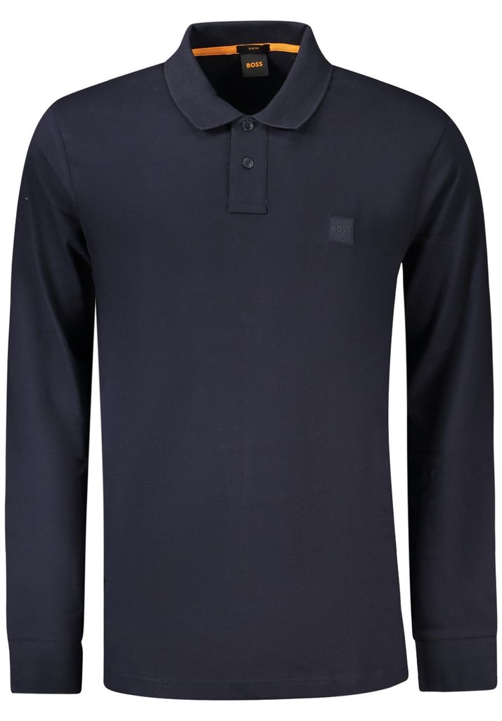 BOSS Passerby Langarm-Polohemd, Blau XL Produktbild 