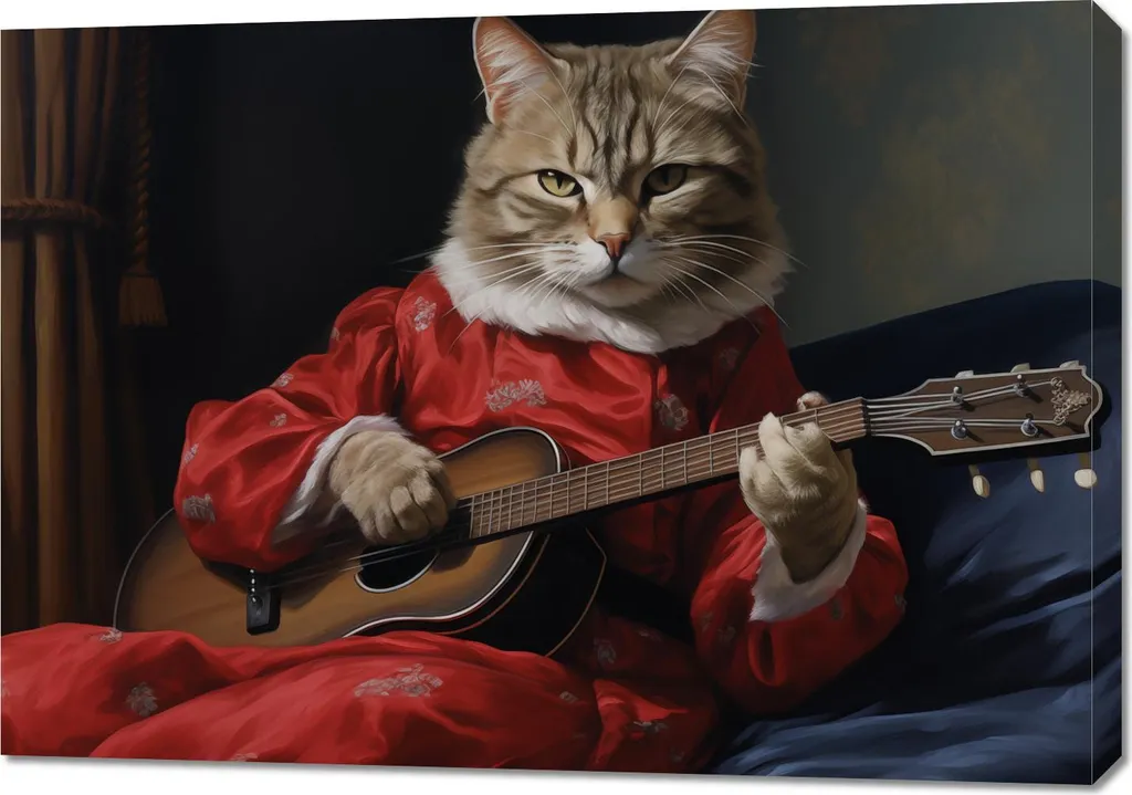 Tableau Patte de Chat Artistique 100x70 cm Toile Haute Définition