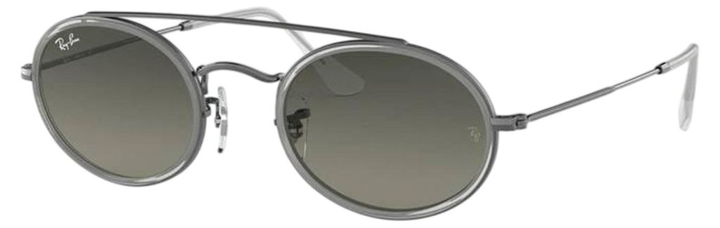 Ray-Ban OVAL DOUBLE BRIDGE, Erwachsener, Uni, Oval, Nicht-polarisierte Linse, Metall, Grau