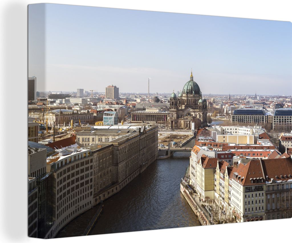 OneMillionCanvasses - Leinwandbilder - 140x90 cm, Dom - Berlin - Architektur, Wandbilder Kunstdruck Wanddekoration - Foto auf Leinwand - Gemälde...