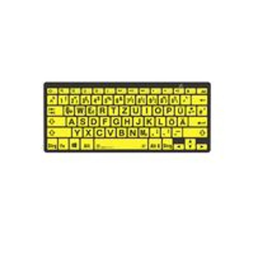Clavier PC Bluetooth QWERTZ à Grandes Lettres Logickeyboard Noir Jaune