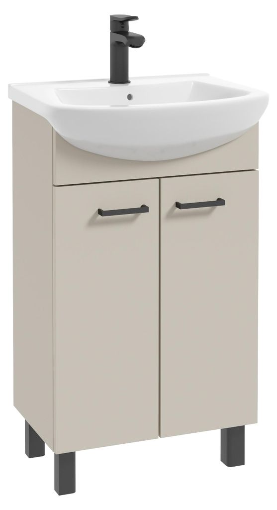 Szafka do Łazienki z Umywalką 50 x 40 cm Kaszmir Beżowy Zdjęcie produktu 