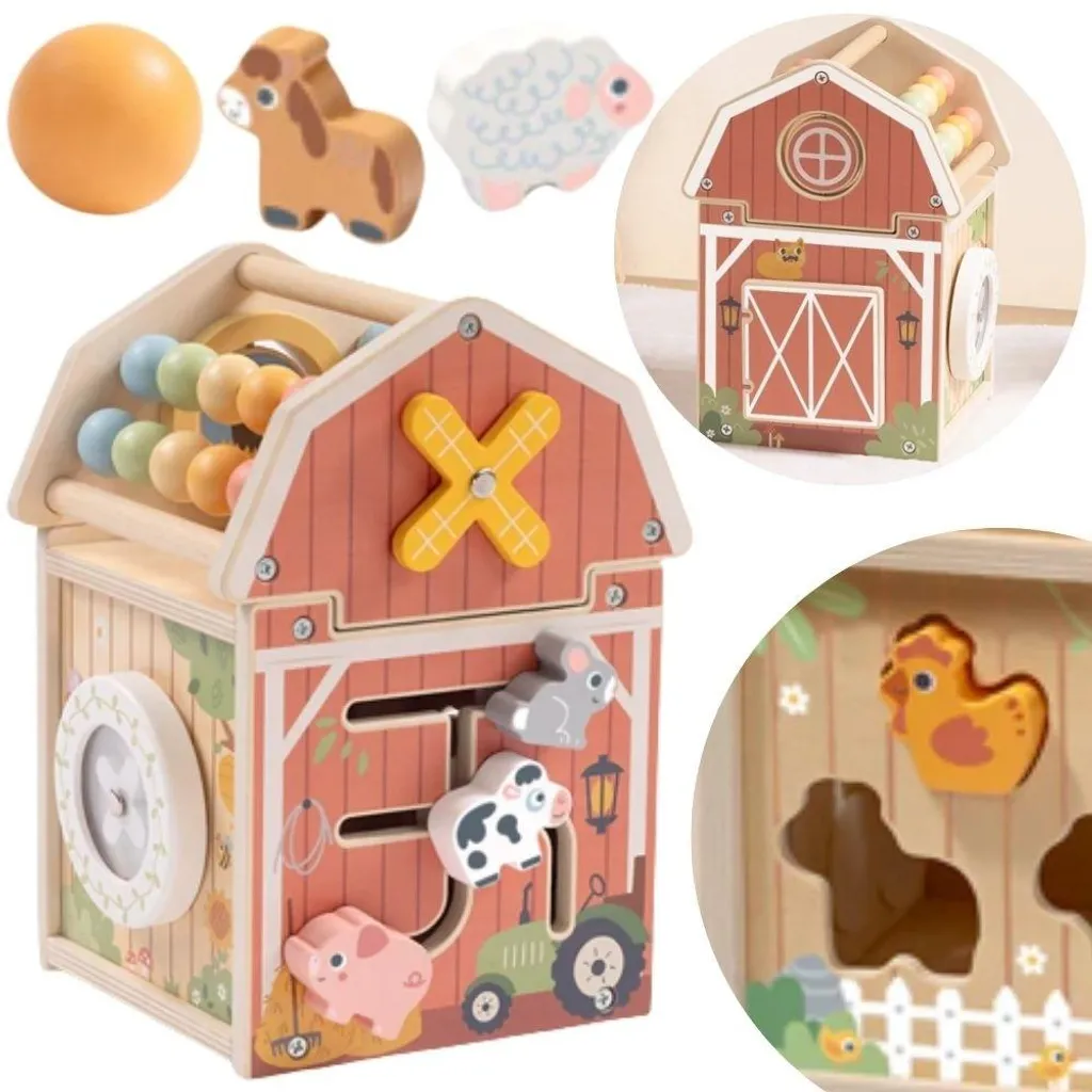Boulier Montessori et Trieur de Formes en Bois Naturel - Design Grange