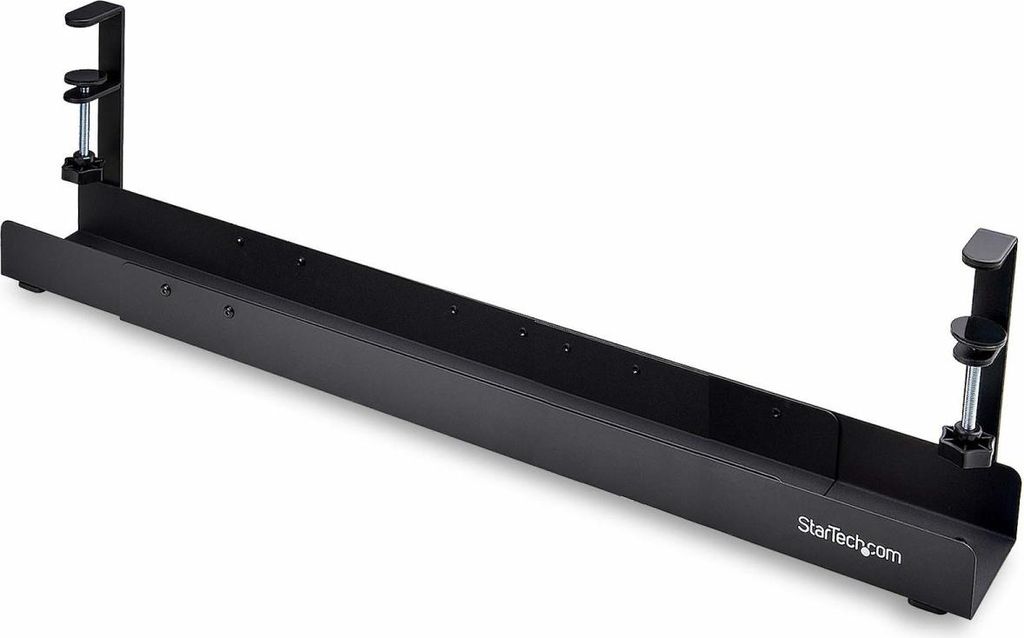 StarTech.com Under Desk Cable Management Tray, Clamp-on Installation