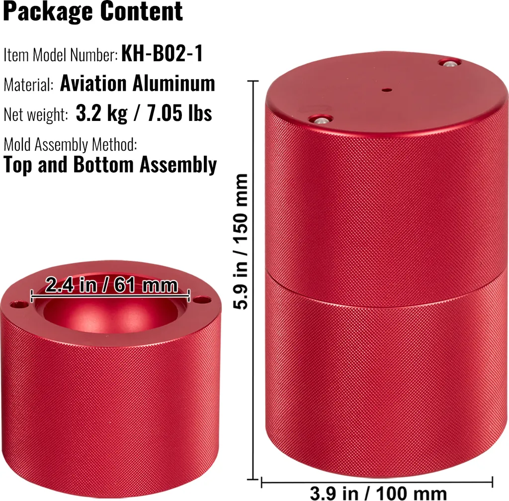 Kit Creazione Sfere Ghiaccio 60mm SucceBuy | Lega Alluminio Rossa - 7