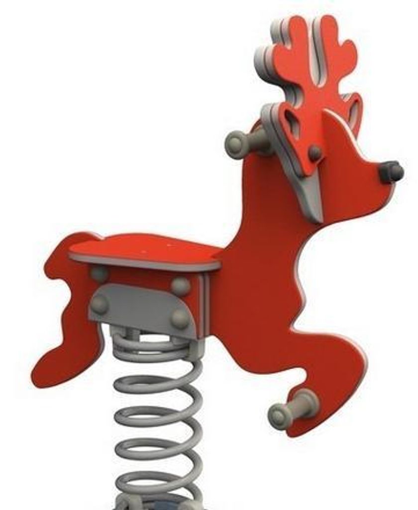 Federwippe Hirsch mit TUV SÜD Zertifikat – für Garten und Spielplatz, Stahlanker