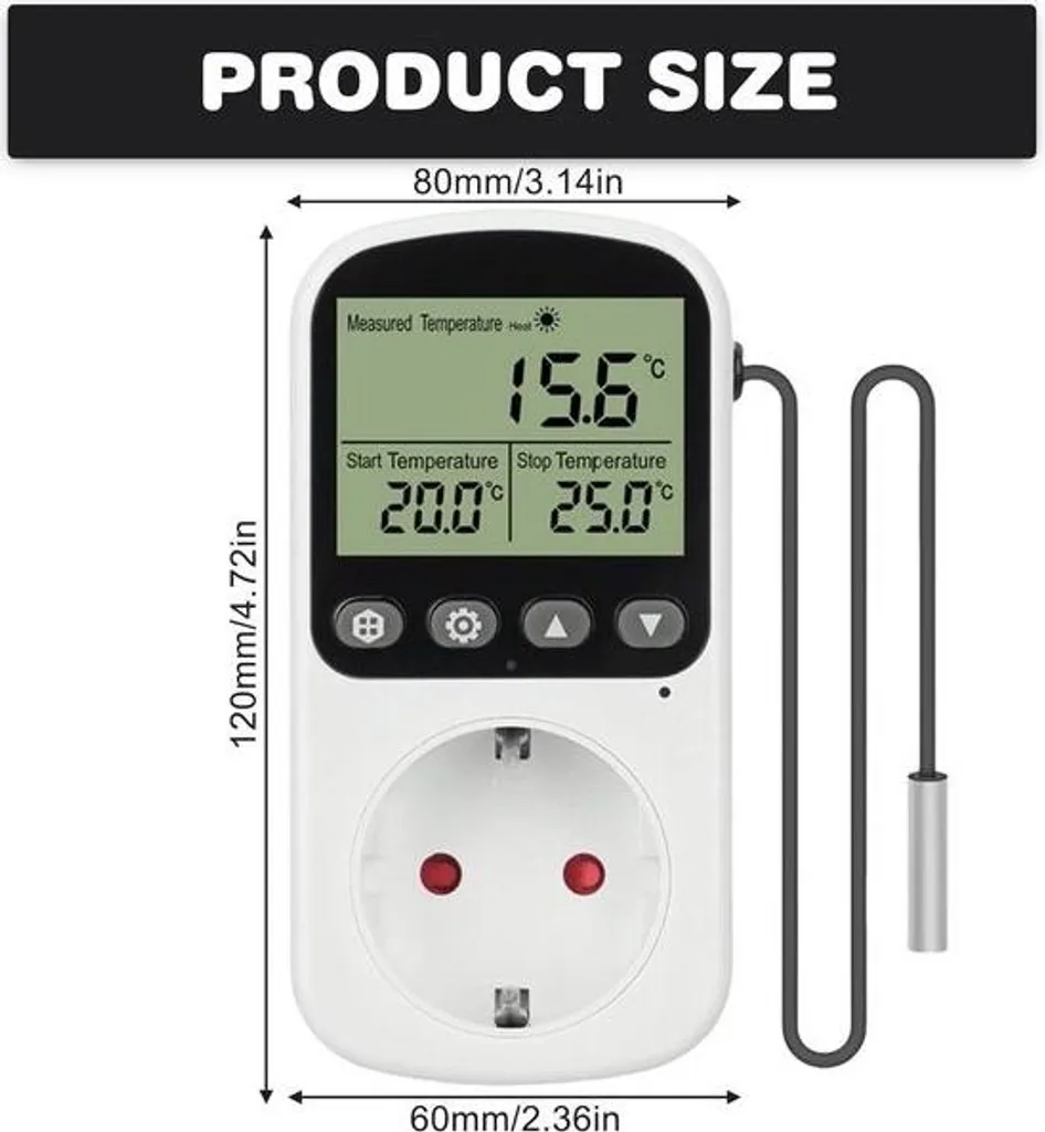 Régulateur de température programmable 230V pour chauffage et froid - 4