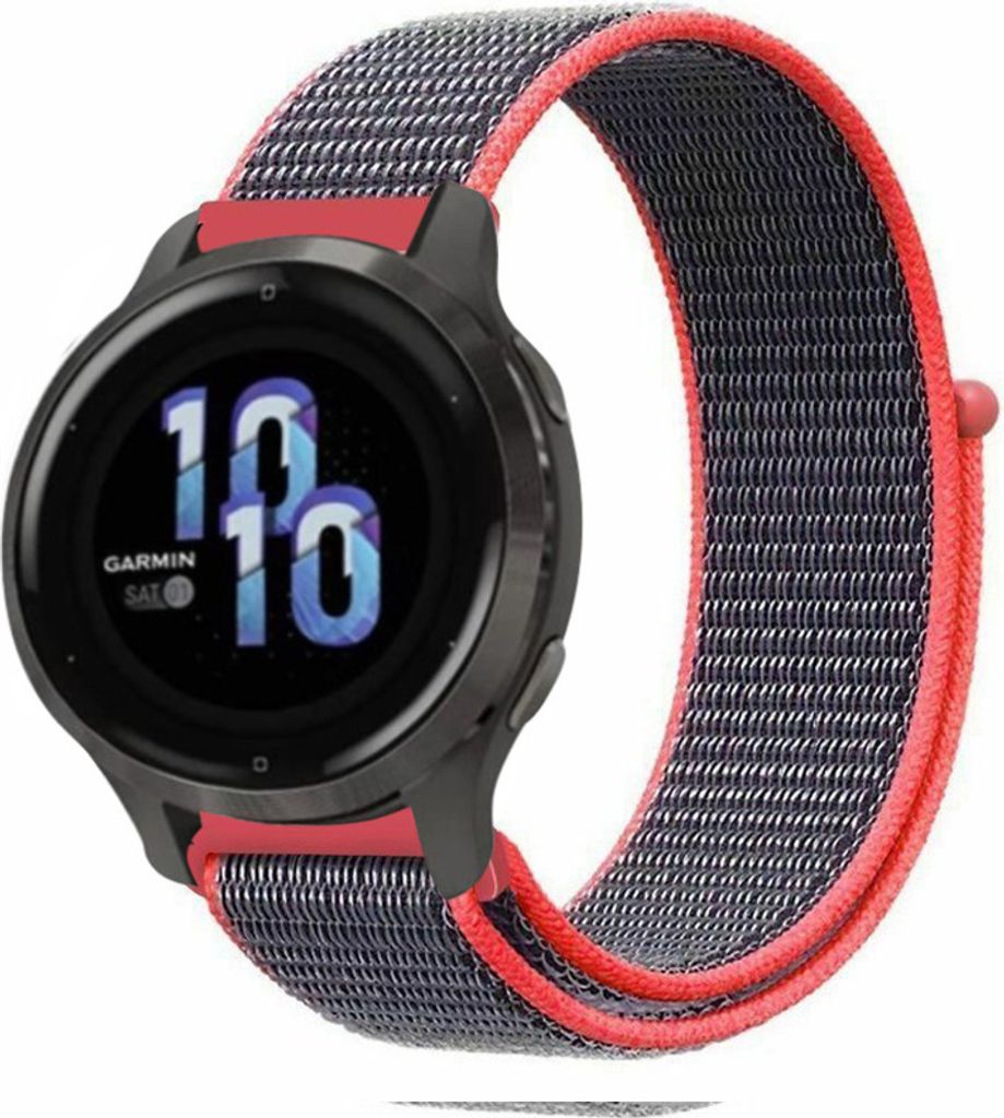 Strap-it Garmin Venu 2s Armband Nylon - 40mm - Helles Pulver