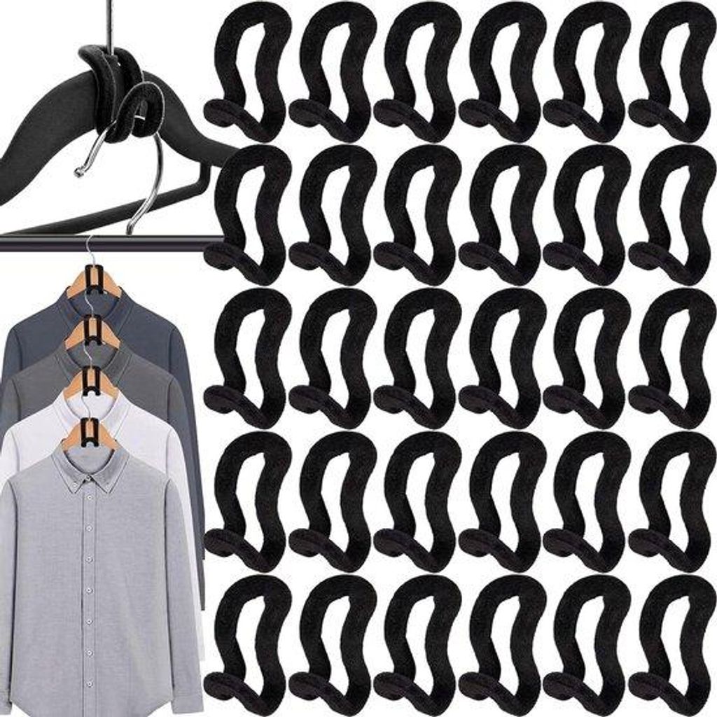 Kleinformatiger Samt- Kleiderbügelfuchs-Set für Garderobe- und Kleiderschrankoptimierung