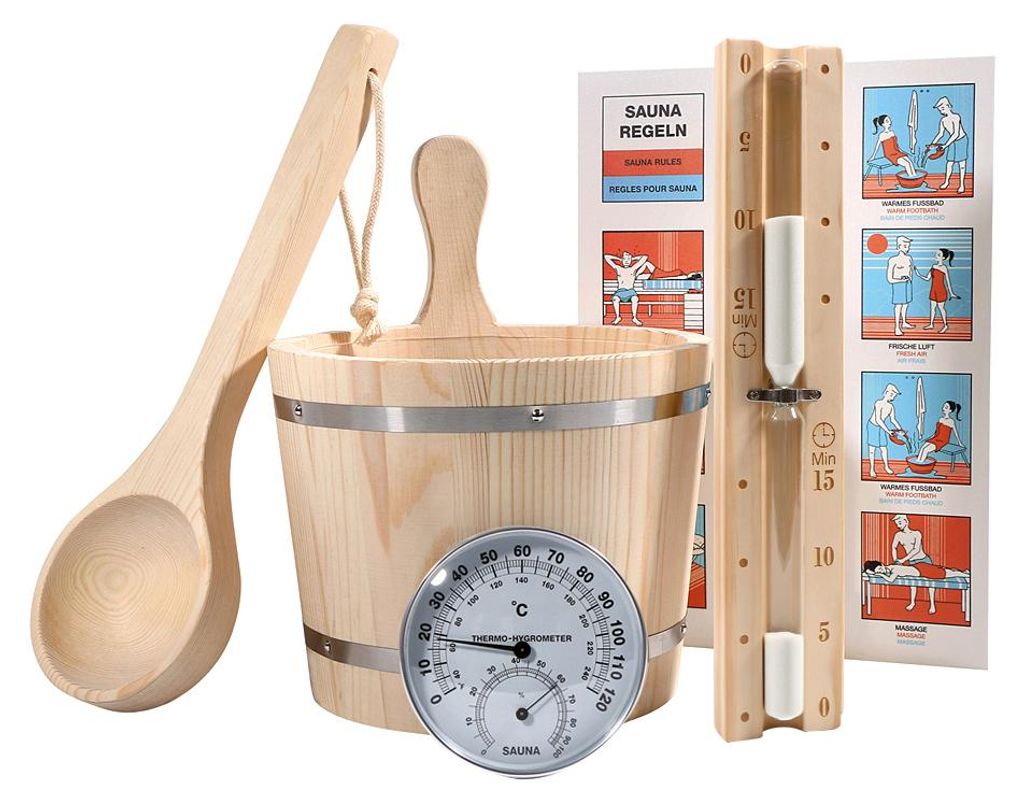 HOME DELUXE Saunazubehör aus Holz SAVA - Natur | Produktbild 