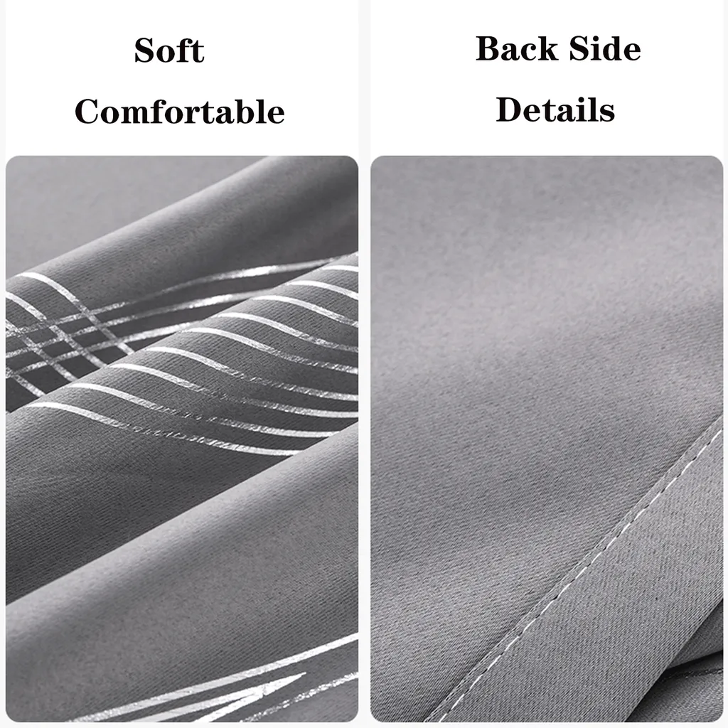 SimpleHome Ombre - Tende oscuranti per camera da letto, da blu navy a grigio bianco, blocco della luce, isolamento termico, con occhielli, tende per finestre, tende per soggiorno, 2 pannelli, 157,5 x