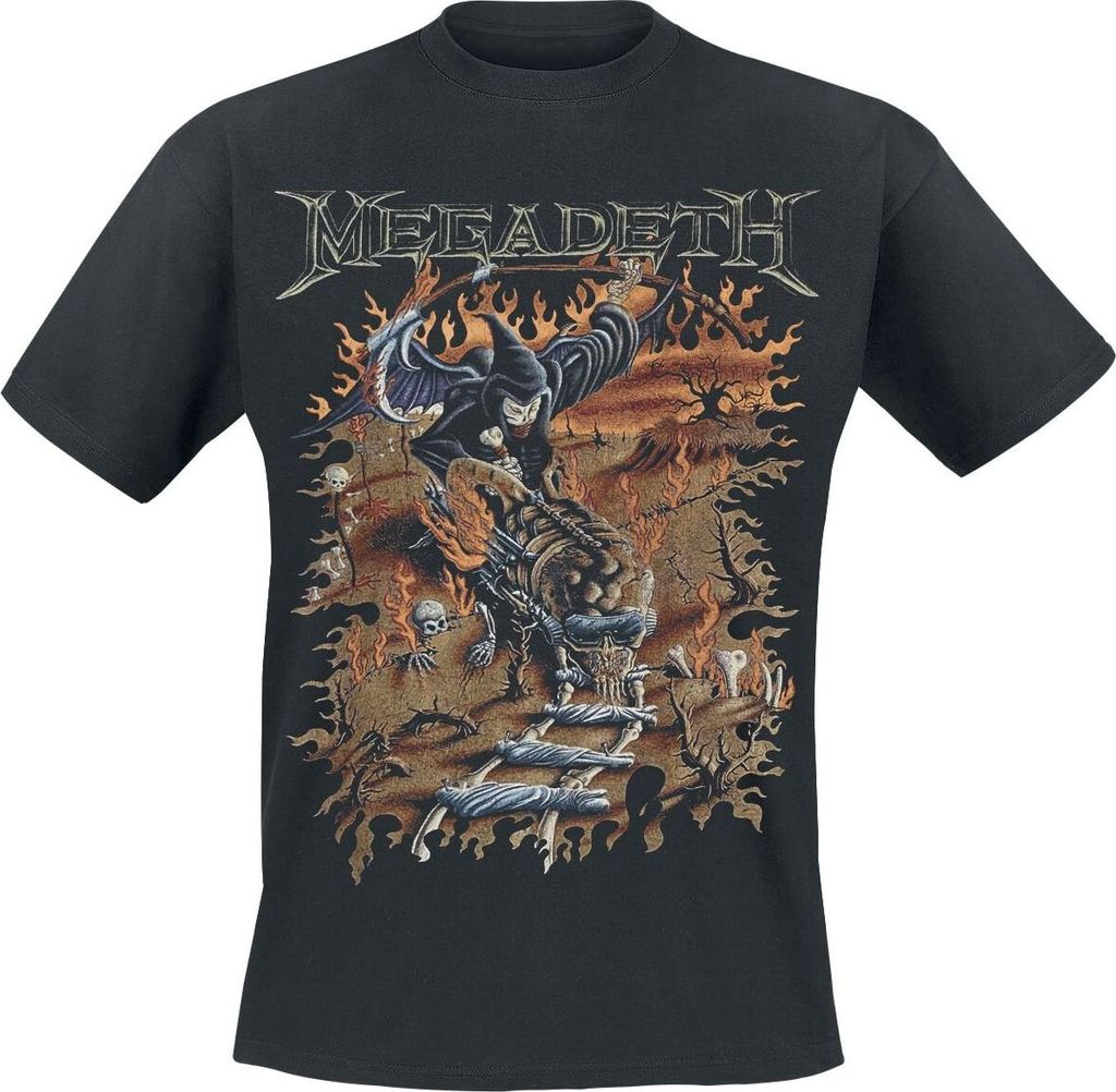 Megadeth T-Shirt Herren Youthanasia 1995 - Reaper Train schwarz 3XL