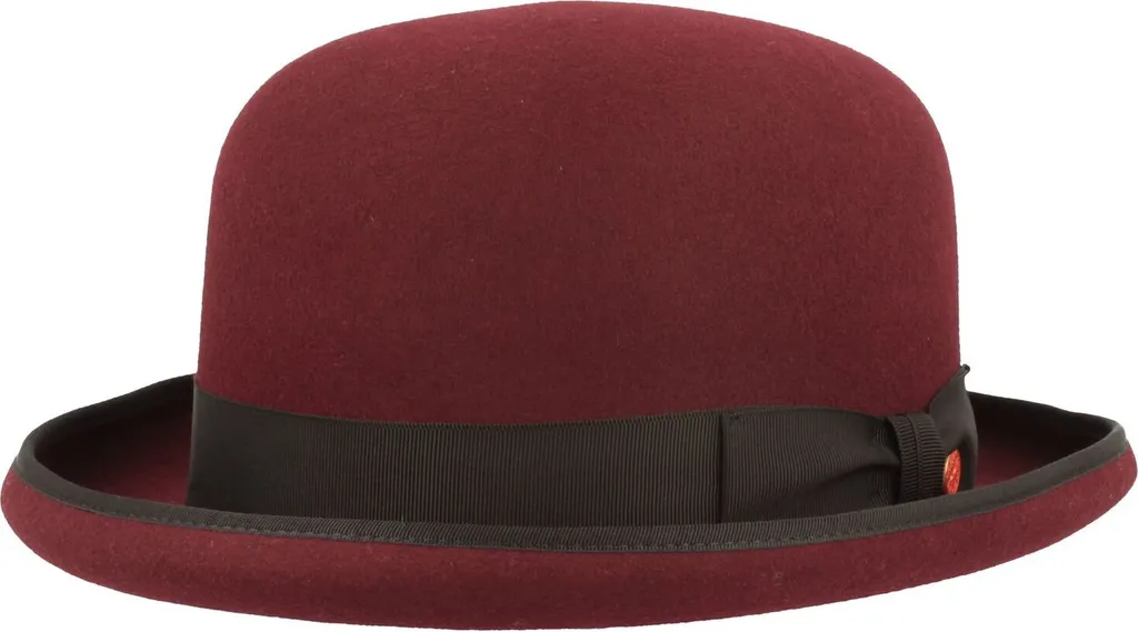 Chapeau melon Connor rouge Mayser en laine : confort et style taille 59