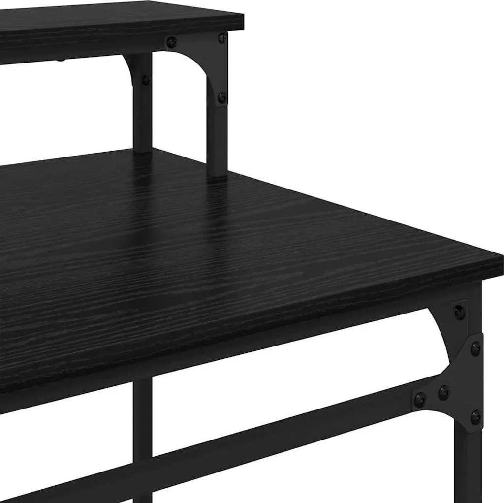 SYFAX™ Scrivania Computer 100x50x90 cm Nero: Legno Multistrato Moderno - 8