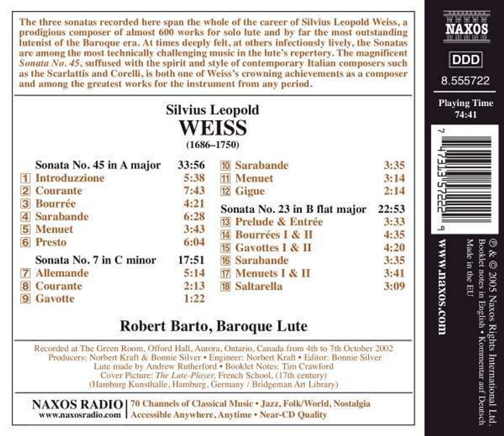 Barto, R: Lautensonaten Vol.6