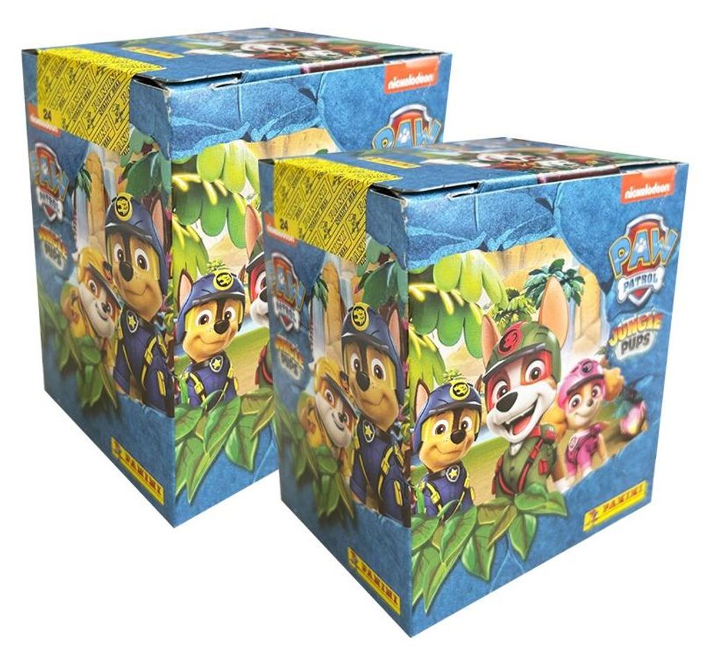 Paw Patrol - Jungle Pups - Sammelsticker - 2 Displays (72 Tüten)