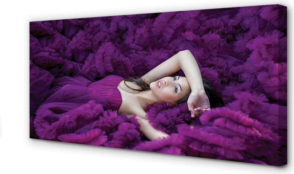 Leinwandbild 140x70 Wandkunst Weiblich lila