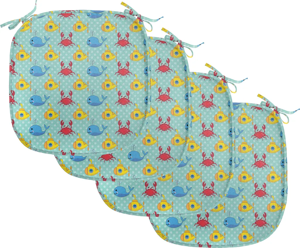 Coussin de Siège Anti-Glisse et Anti-Tache 40x40 cm pour Cuisine x4