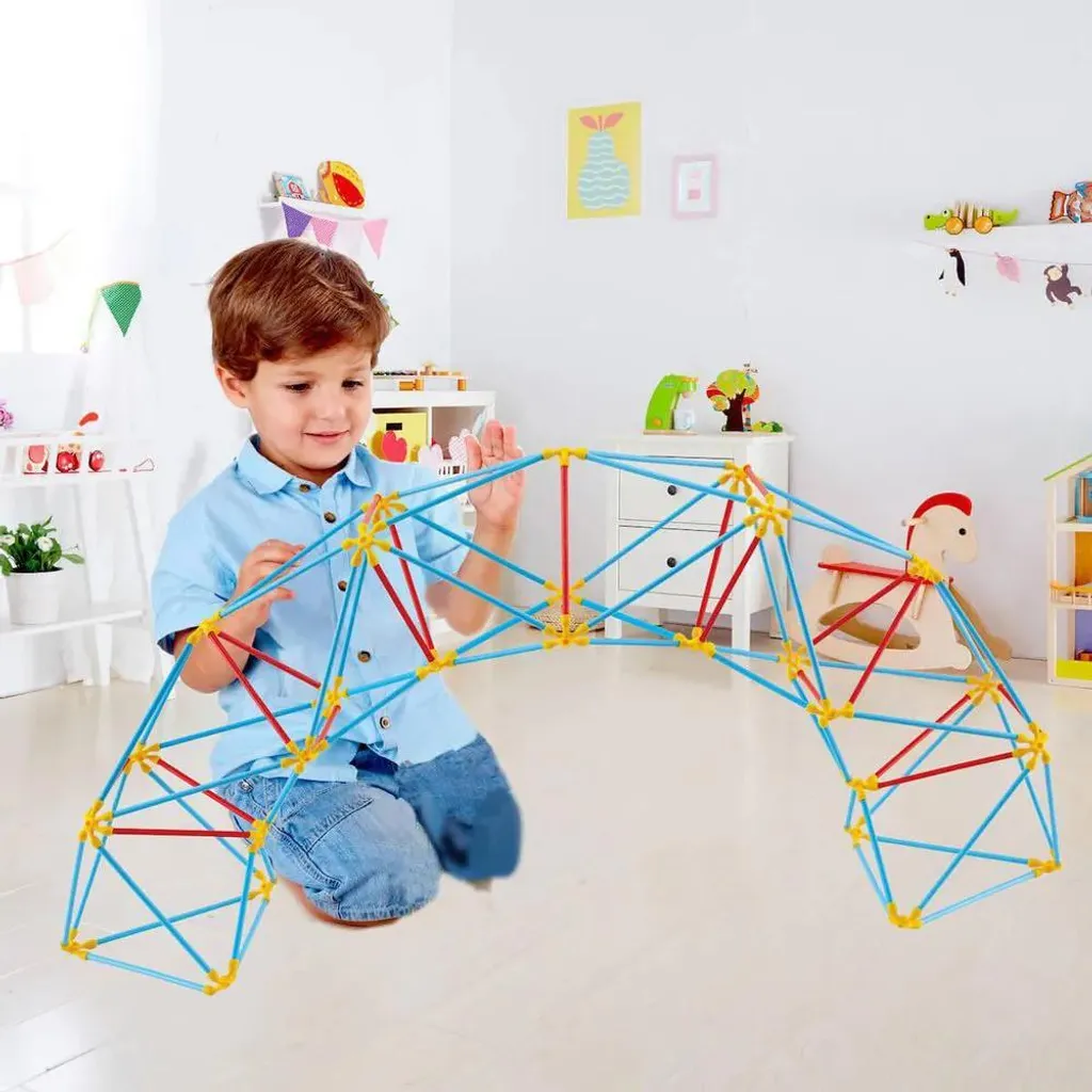 Apprendre à Bâtir avec le Kit d'Architecture Hape - Éveil Spatial 4+ - 9