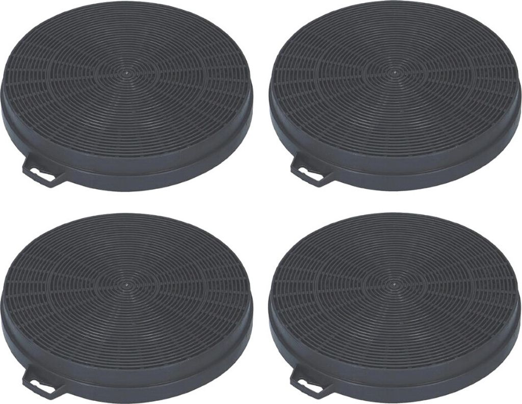 4x Trade-Shop Ersatz Aktivkohle-Filter Ø210mm für Bosch, Secondi Marchi, Superser, TECNIC, Viva, Whirlpool, Klarstein, KRONA Steel Dunstabzugshauben
