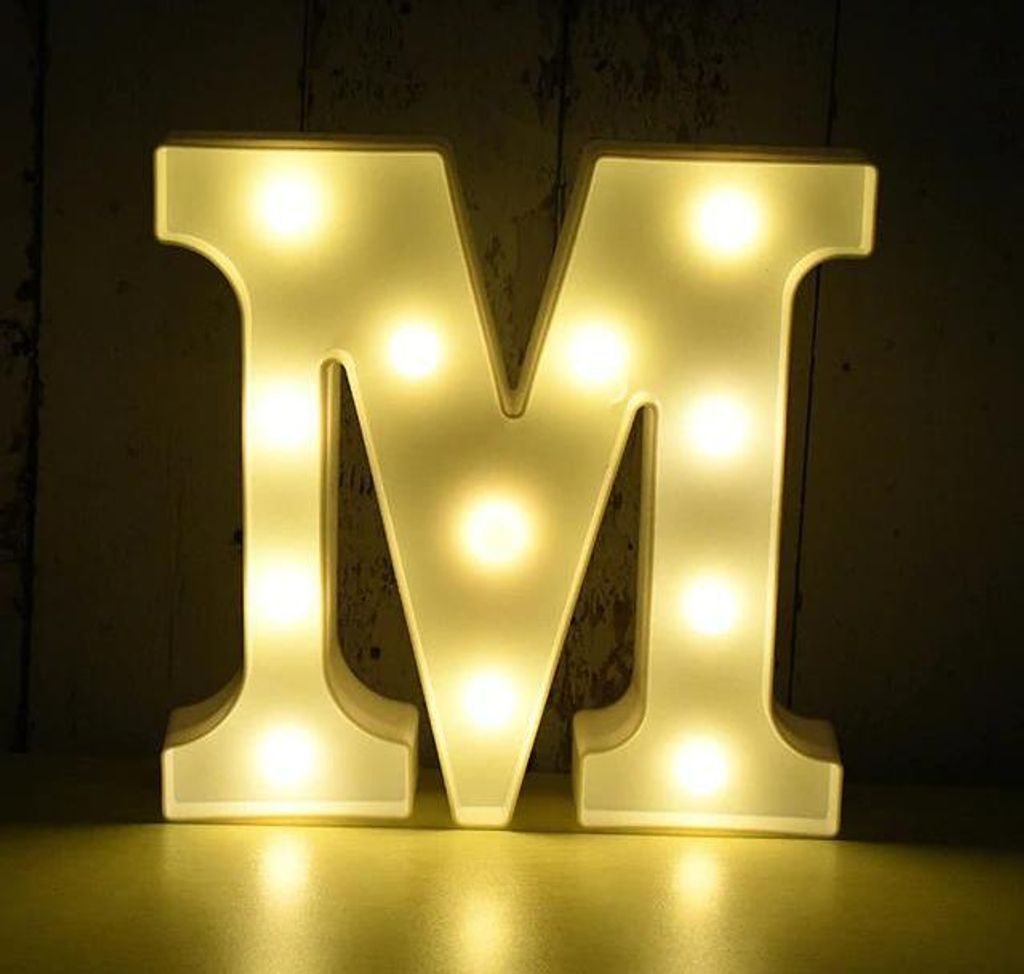LED Leuchtbuchstabe 3D, 22 cm Buchstabe M Produktbild 