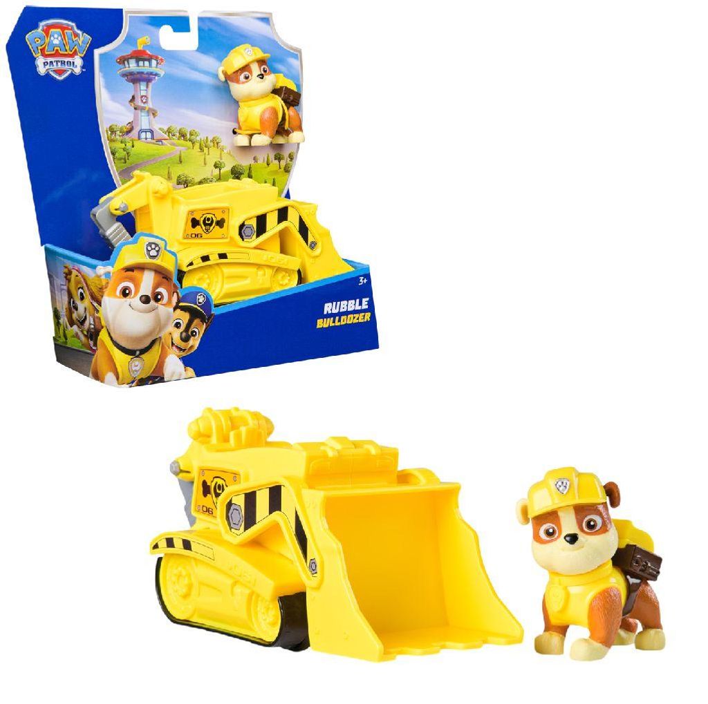 Paw Patrol - Baufahrzeug mit Rubble Spielfigur Produktbild 