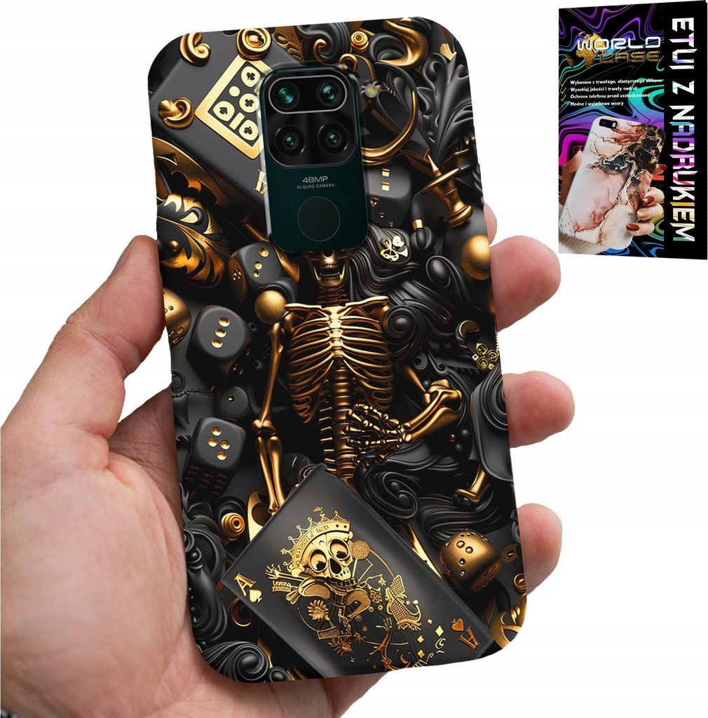 Fall Für Xiaomi Note 9 - König Der Poker Würfel Ass Designs Für Männer + Glas