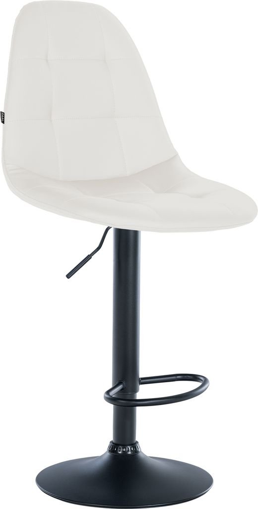 CLP Barhocker Elmore Kunstleder Farbe weiß Material Gestell Metall matt schwarz