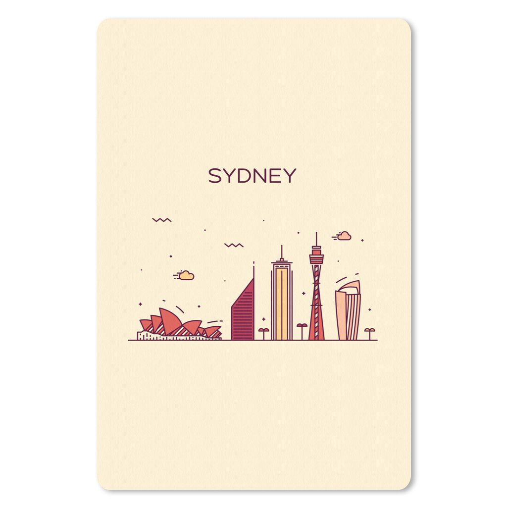 MuchoWow Mauspad Mousepad Sydney - Skyline - Australien 40x60 cm - Mousepads - Maus Mat - Pad - Mausunterlage - Schreibtisch Accesoire