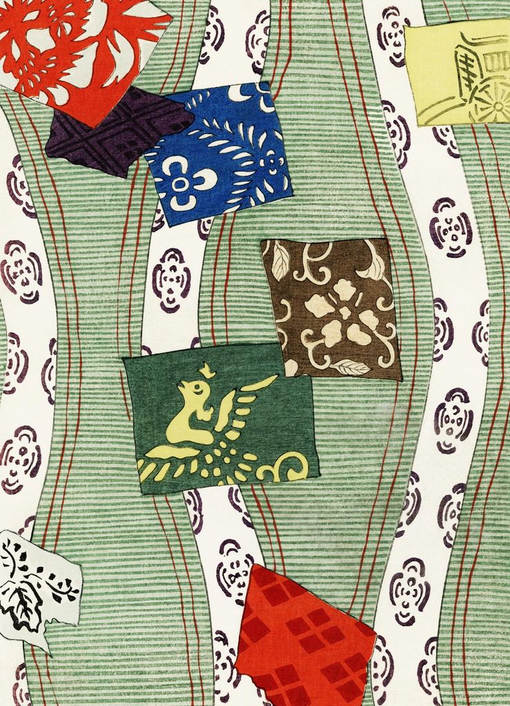 Plakat 13x18cm Motifs, Bijutsukai Japanisch Vintage für das Wohnzimmer