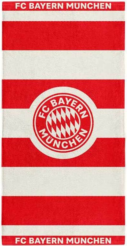 FC Bayern Strandtuch rot/weiß gestreift