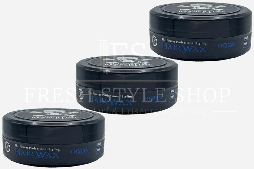 3x BARBERTIME Haarwachs Hair Wax Styling Wax 150ml Ocean