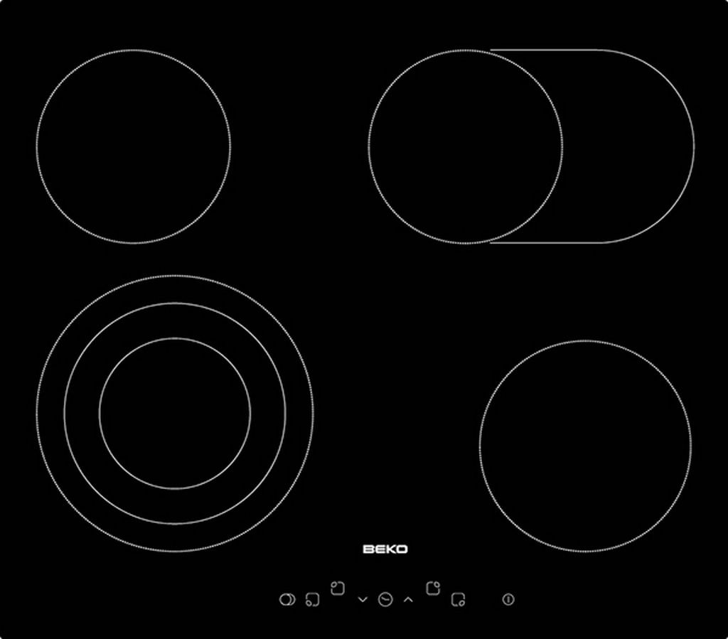 Beko HIC 64404 T, Černá, Vestavěné, Indukční varná deska se Obrázek produktu 