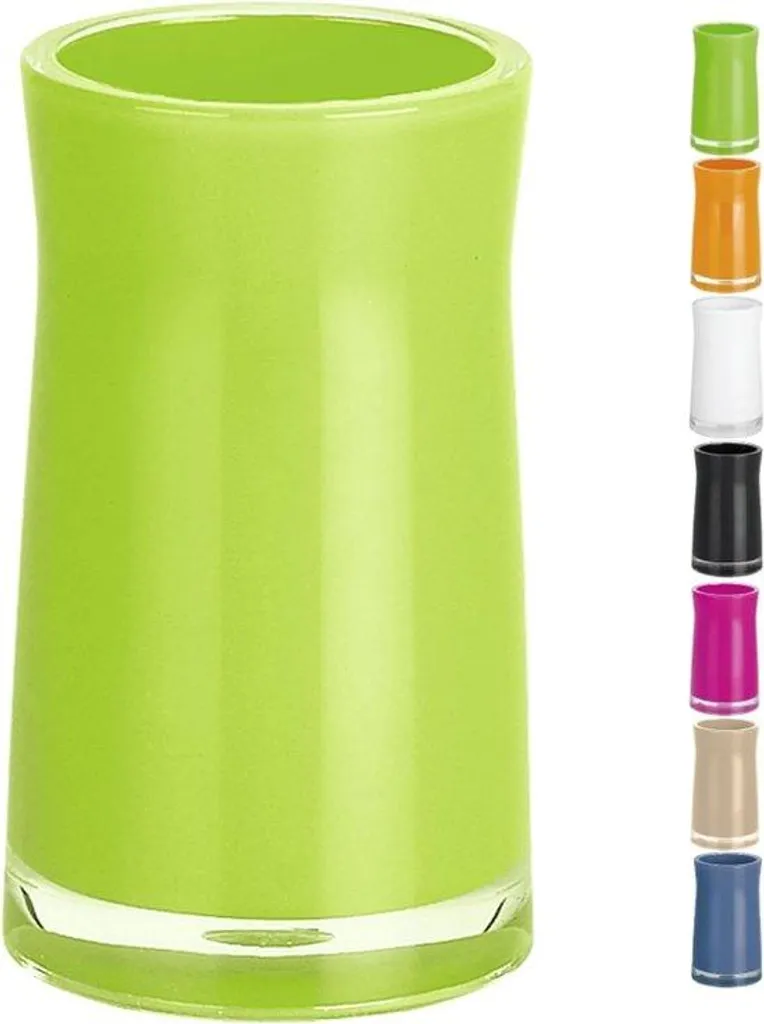 Gobelet de toilette dentaire en acrylique coloris kiwi design moderne